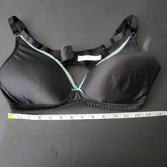 Black Nursing Bra with Adjustable Straps Size 38C Breastfeeding - Picture 8 of 9